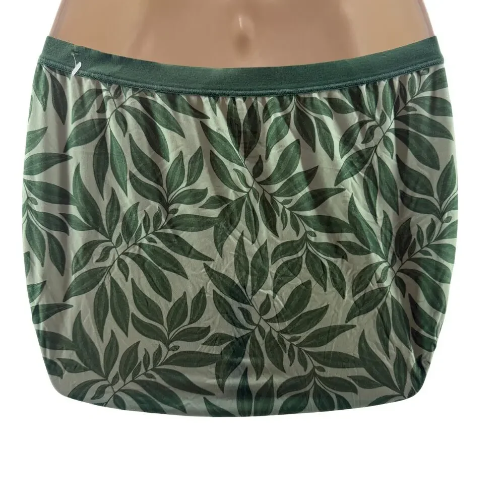 Cacique No-Show Full Brief Panty Green Palm Womens 14/16